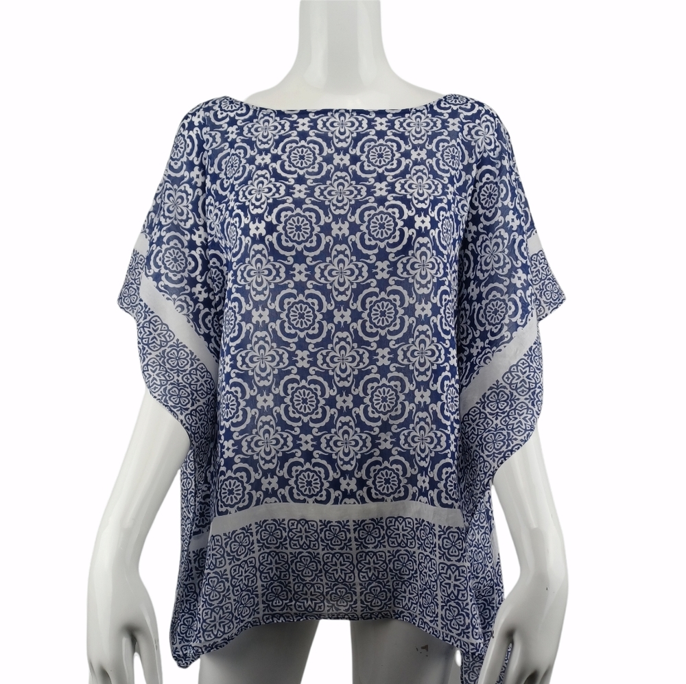 Talbots Printed Cover-up Top - Picture 1 of 6